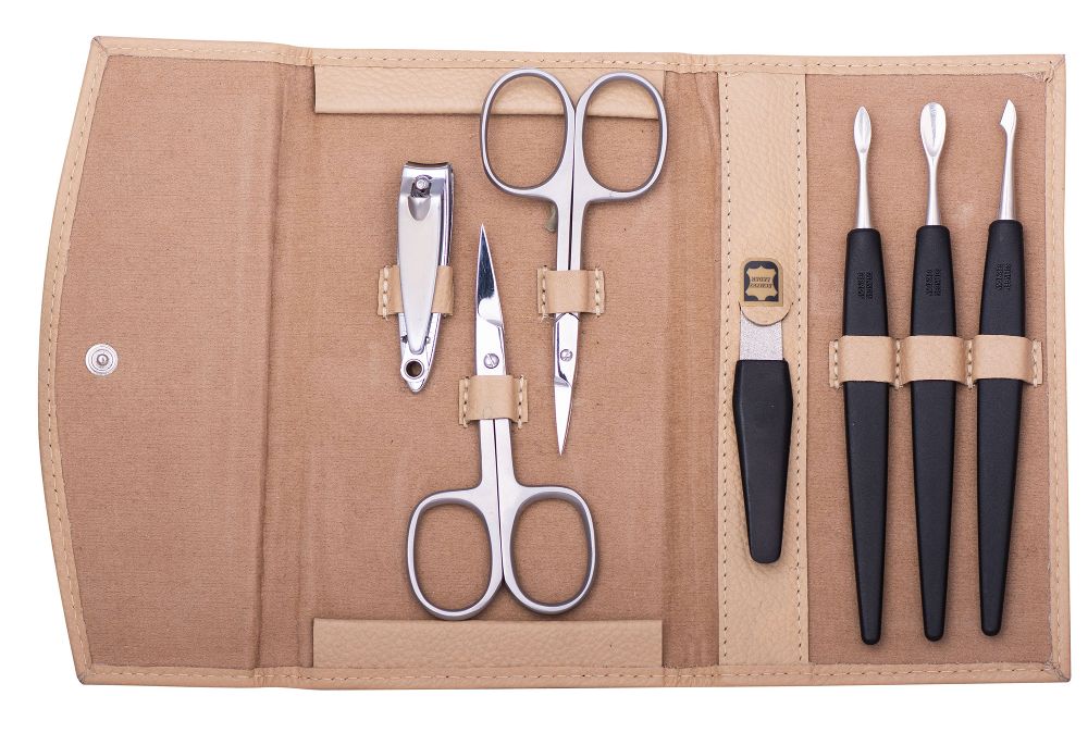 Erbe Manicure Etui Leder Beige